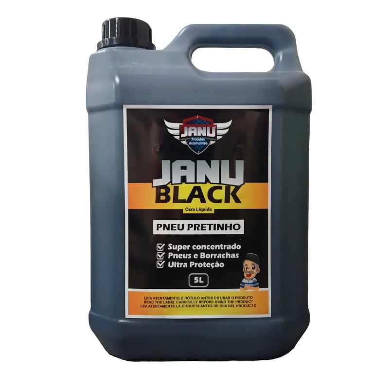 Pretinho Automotivo Janu 5L Resistente Água Líquido Preto Pneu Carro/Piso